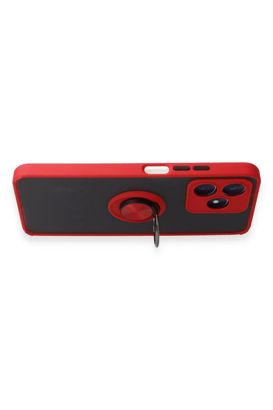 Realme C53 Montreal Yüzüklü Silikon Kapak Kılıf - Kırmızı 3