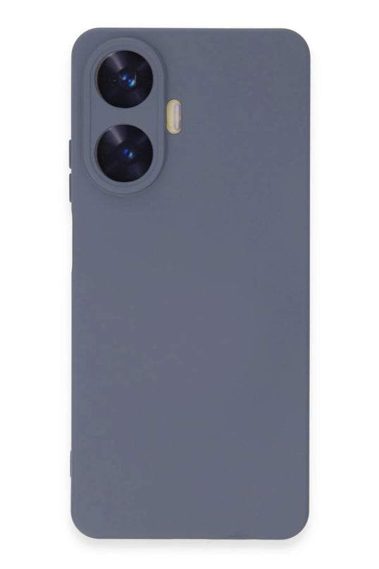 Realme C55 Nano içi Kadife Silikon Kılıf - Gri 3