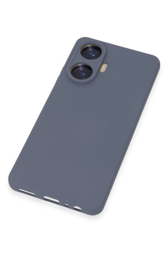 Realme C55 Nano içi Kadife Silikon Kılıf - Gri 2