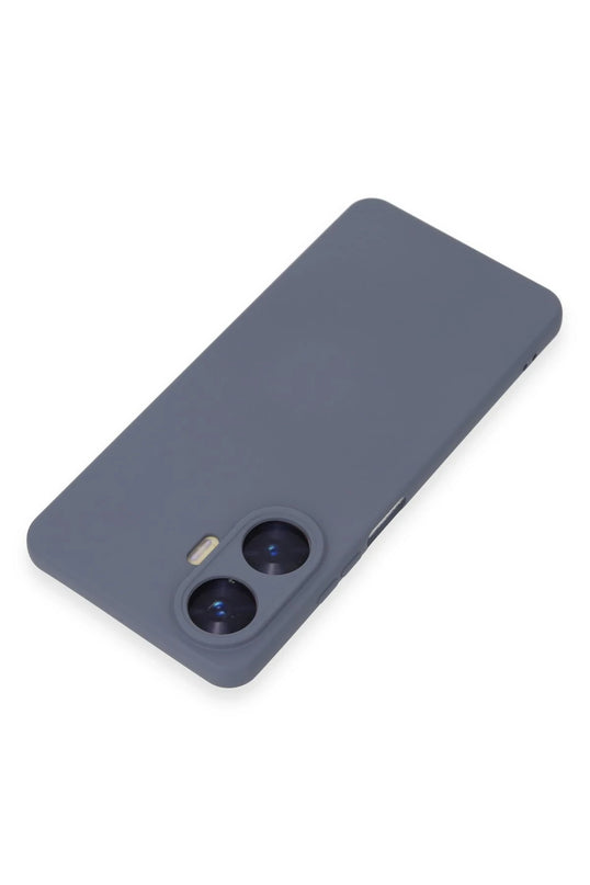 Realme C55 Nano içi Kadife Silikon Kılıf - Gri