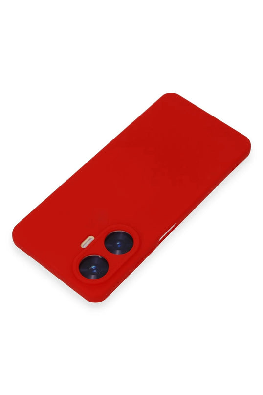 Realme C55 Nano içi Kadife Silikon Kılıf - Kırmızı 2