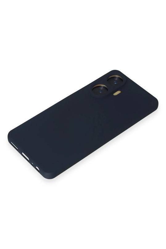 Realme C55 Nano içi Kadife Silikon Kılıf - Lacivert 4