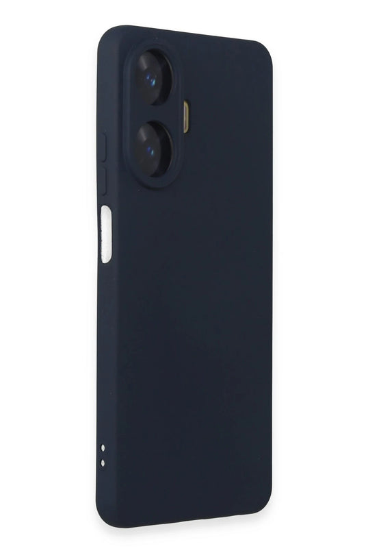 Realme C55 Nano içi Kadife Silikon Kılıf - Lacivert 2
