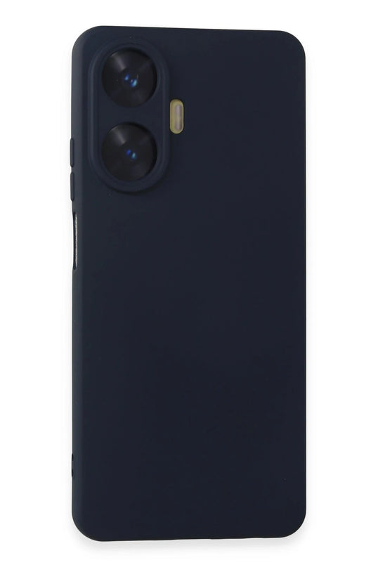 Realme C55 Nano içi Kadife Silikon Kılıf - Lacivert