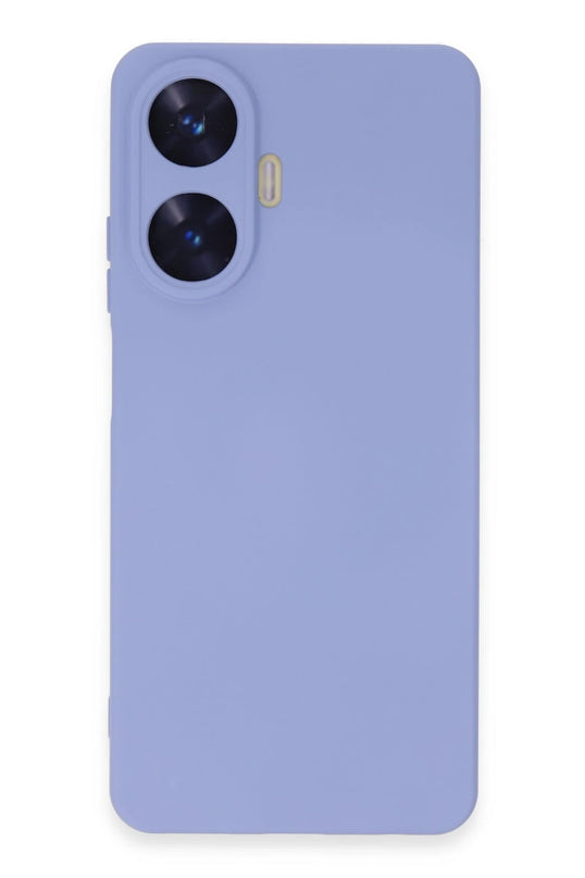 Realme C55 Nano içi Kadife Silikon Kılıf - Lila 3