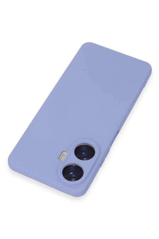 Realme C55 Nano içi Kadife Silikon Kılıf - Lila