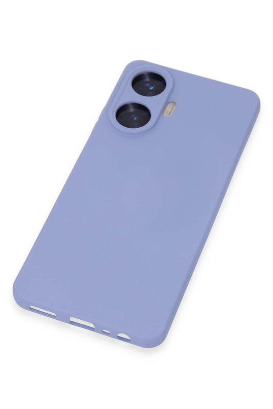 Realme C55 Nano içi Kadife Silikon Kılıf - Lila 2