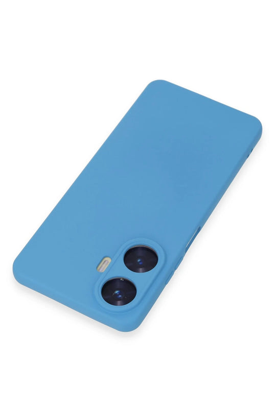 Realme C55 Nano içi Kadife Silikon Kılıf - Mavi 2