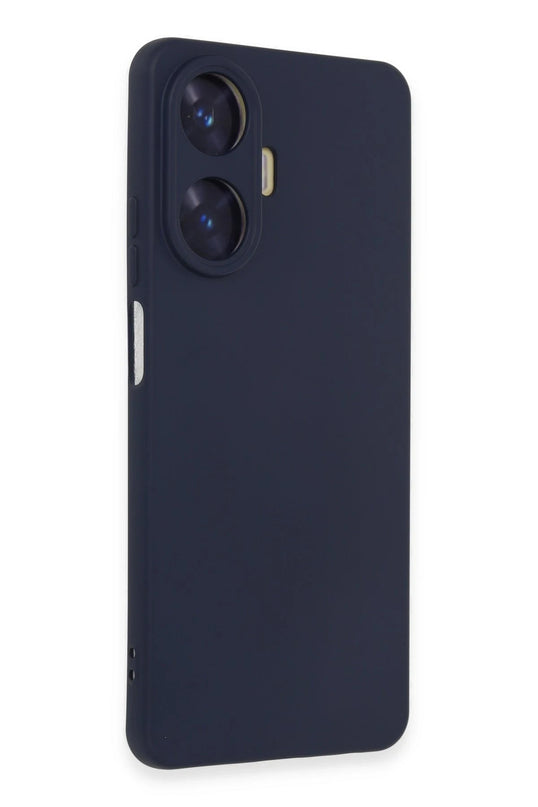 Realme C55 Nano içi Kadife Silikon Kılıf - Mor