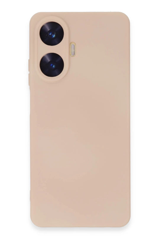 Realme C55 Nano içi Kadife Silikon Kılıf - Pudra 4