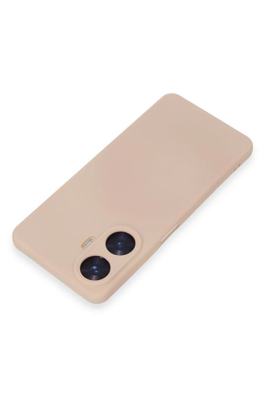 Realme C55 Nano içi Kadife Silikon Kılıf - Pudra 2