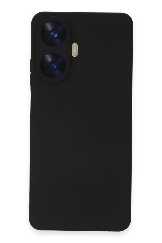 Realme C55 Nano içi Kadife Silikon Kılıf - Siyah 3