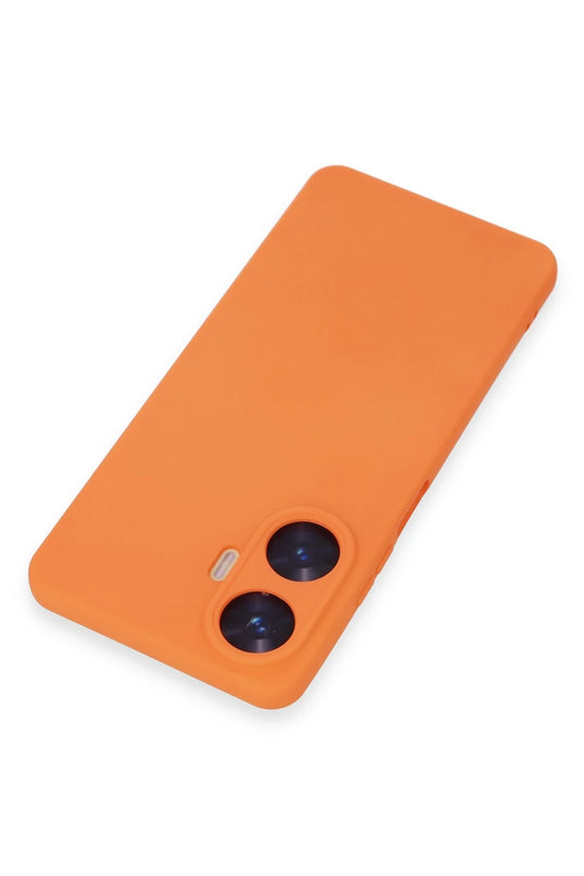 Realme C55 Nano içi Kadife Silikon Kılıf - Turuncu