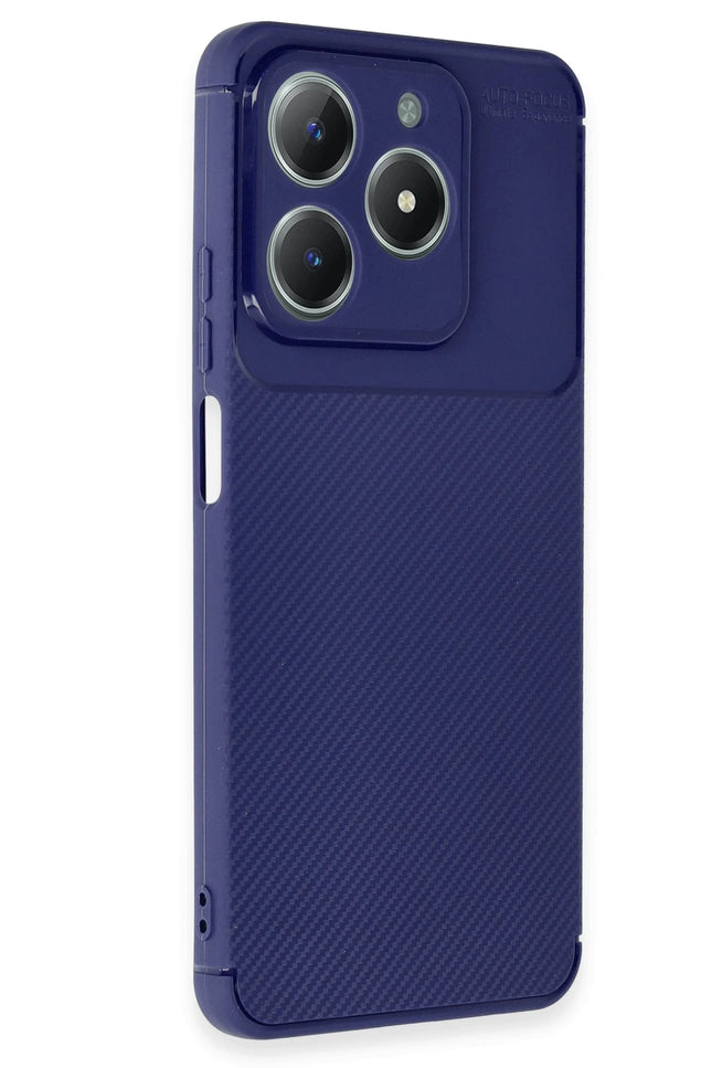 Realme C61 Auto Focus Karbon Kapak Kılıf - Lacivert 2