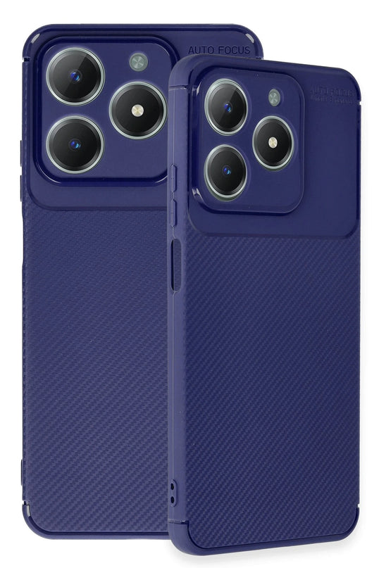 Realme C61 Auto Focus Karbon Kapak Kılıf - Lacivert 3