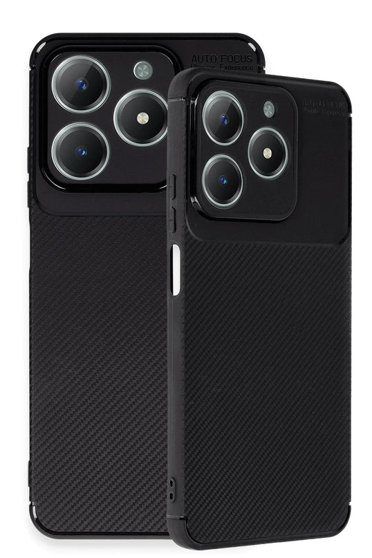 Realme C61 Auto Focus Karbon Kapak Kılıf - Siyah 3