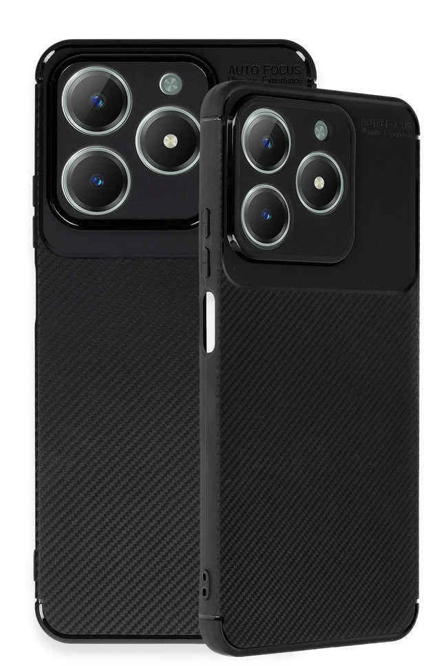 Realme C61 Auto Focus Karbon Kapak Kılıf - Siyah 3