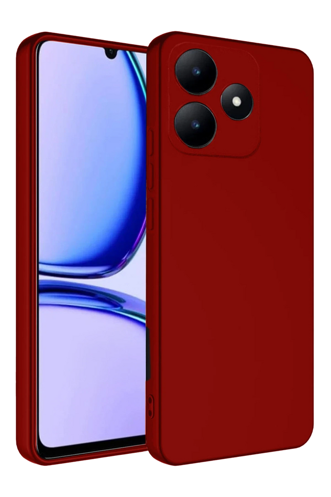 Realme C61 First Silikon Kılıf - Kırmızı