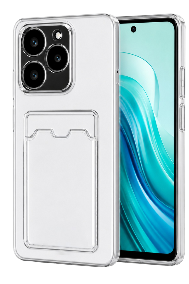 Realme C61 Kart Şeffaf Silikon Kılıf
