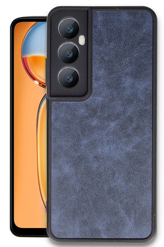 Realme C65 Aras Deri Kapak Kılıf - Lacivert