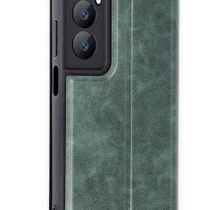 Realme C65 Flip Cover Kılıf - Koyu Yeşil 2