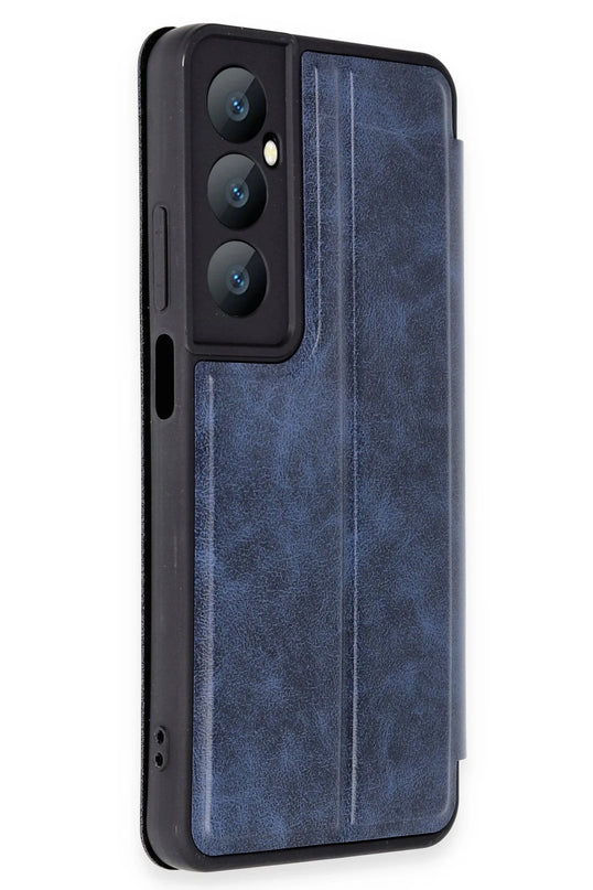 Realme C65 Flip Cover Kılıf - Lacivert 2