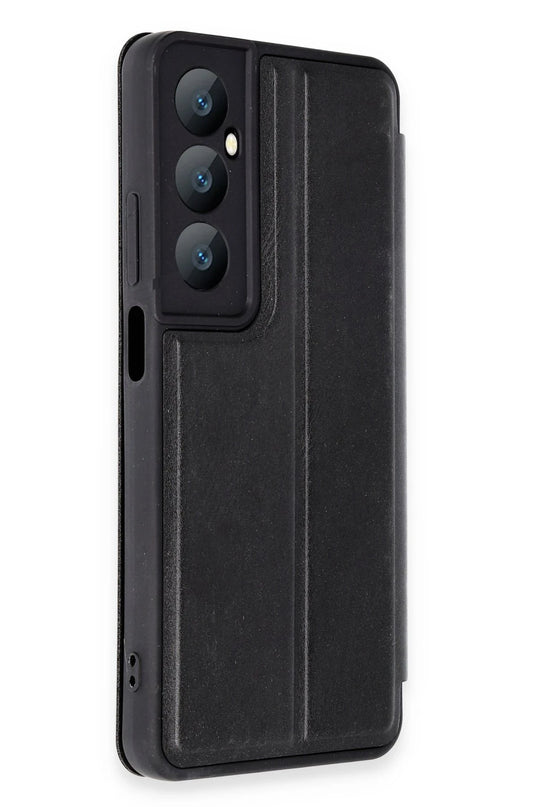 Realme C65 Flip Cover Kılıf - Siyah 2