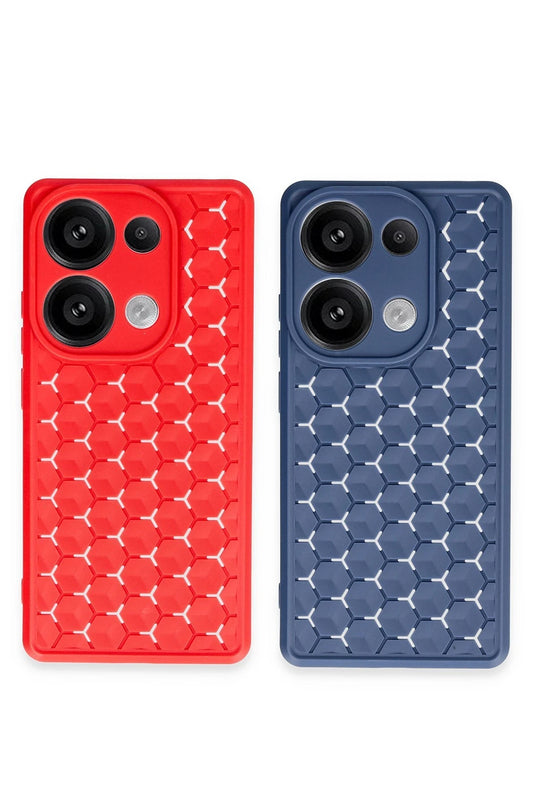 Realme C65 Petek Silikon Kapak Kılıf - Lacivert 2