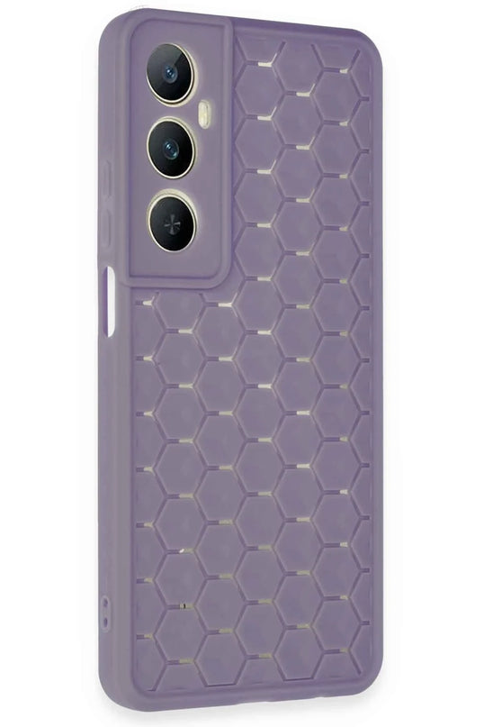Realme C65 Petek Silikon Kapak Kılıf - Lila 2