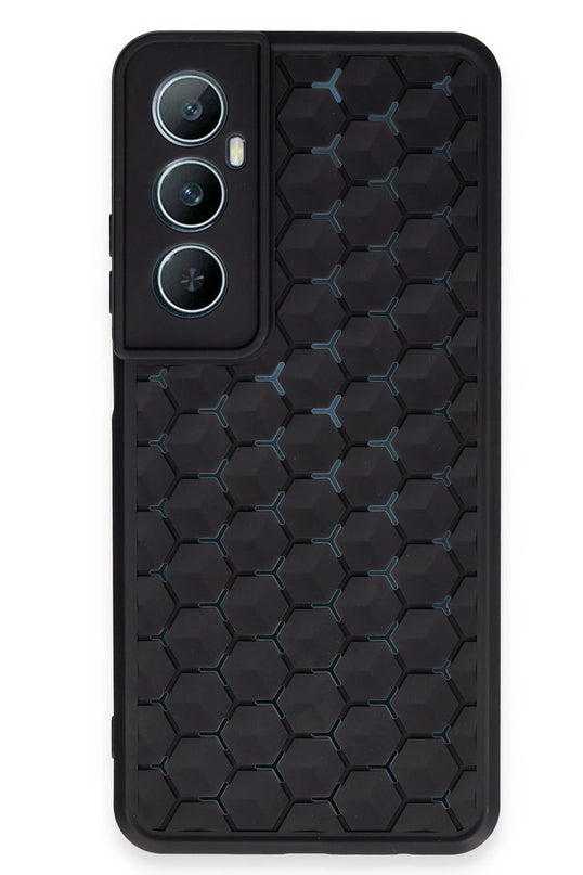 Realme C65 Petek Silikon Kapak Kılıf - Siyah 2