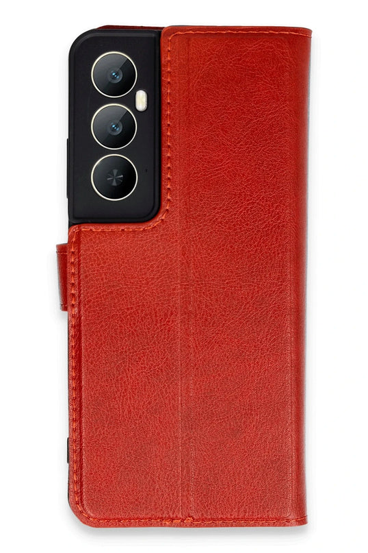 Realme C65 Trend S Plus Kapaklı Kılıf - Kırmızı