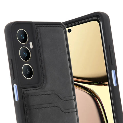 Realme C65 Sara Kartvizitli Deri Kılıf - Siyah 3