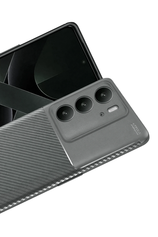 Realme C75 4G Auto Focus Karbon Kapak Kılıf - Gri 2