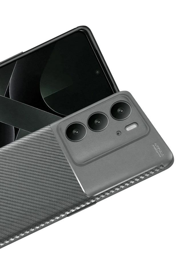 Realme C75 4G Auto Focus Karbon Kapak Kılıf - Gri 2