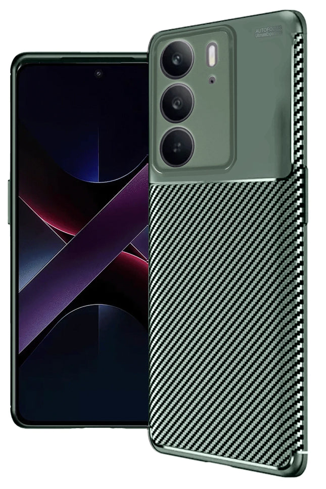 Realme C75 4G Auto Focus Karbon Kapak Kılıf - Koyu Yeşil