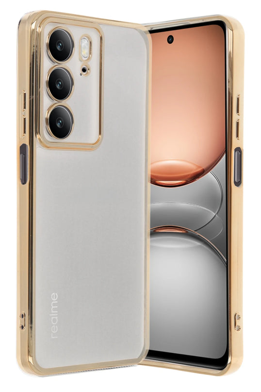 Realme C75 4G Razer Lensli Silikon Kılıf - Gold