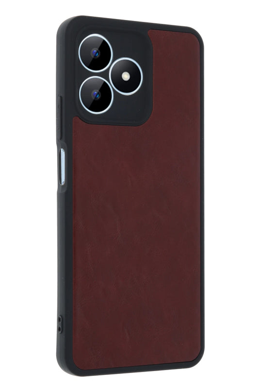 Realme Note 50 4G Aras Deri Kapak Kılıf - Bordo 2