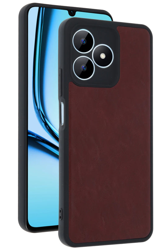 Realme Note 50 4G Aras Deri Kapak Kılıf - Bordo