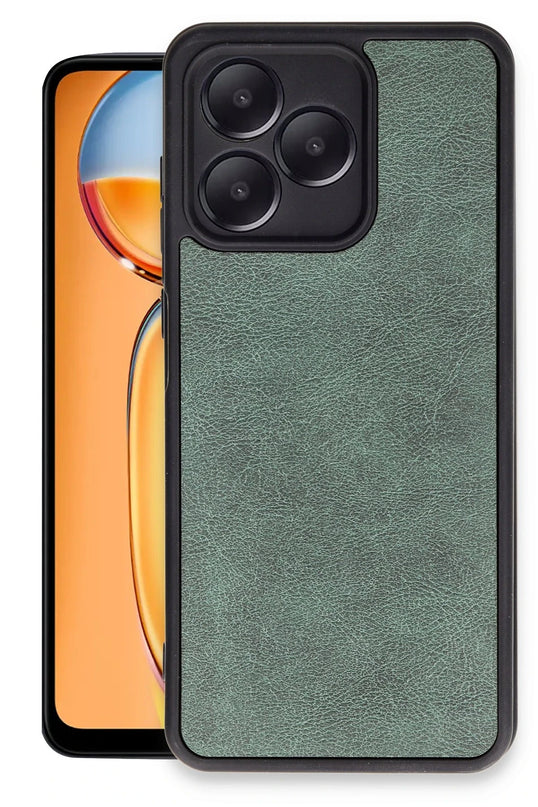 Realme Note 50 4G Aras Deri Kapak Kılıf - Koyu Yeşil