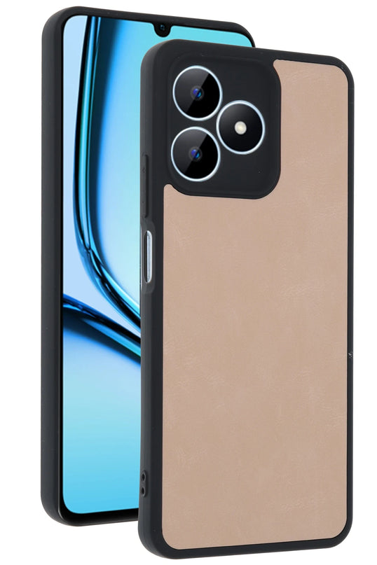 Realme Note 50 4G Aras Deri Kapak Kılıf - Pudra