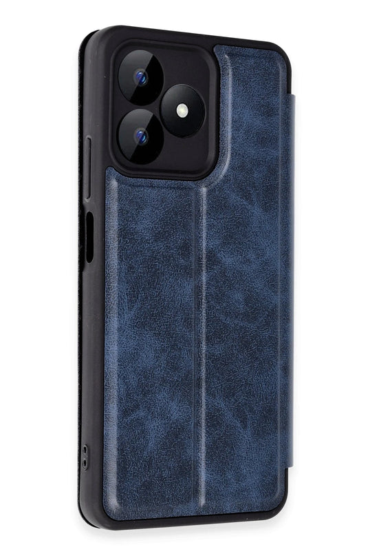 Realme Note 50 4G Flip Cover Kılıf - Lacivert 2