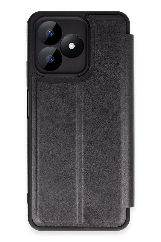 Realme Note 50 4G Flip Cover Kılıf - Siyah