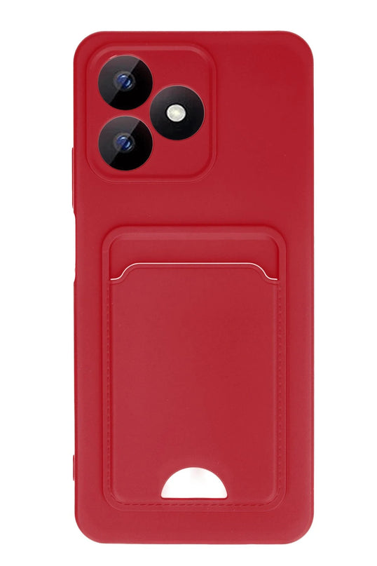 Realme Note 50 4G Kelvin Kartvizitli Silikon Kılıf - Kırmızı