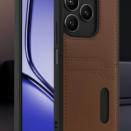 Realme Note 50 4G Sara Kartvizitli Deri Kılıf - Kırmızı 2