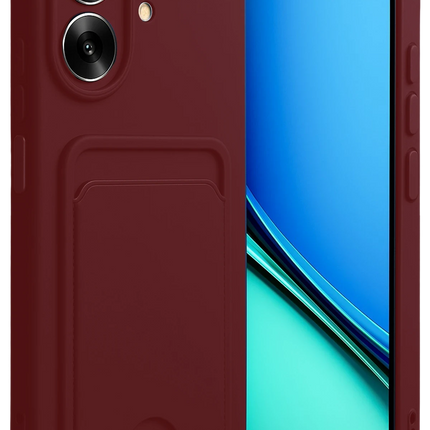 Realme Note 60 Kelvin Kartvizitli Silikon Kılıf - Bordo