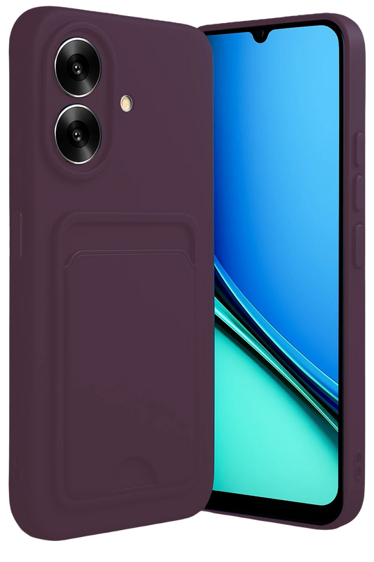 Realme Note 60 Kelvin Kartvizitli Silikon Kılıf - Derin Mor