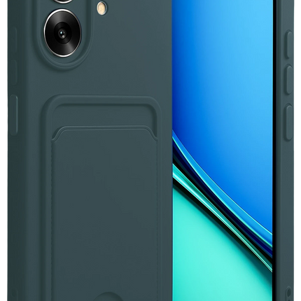Realme Note 60 Kelvin Kartvizitli Silikon Kılıf - Koyu Yeşil