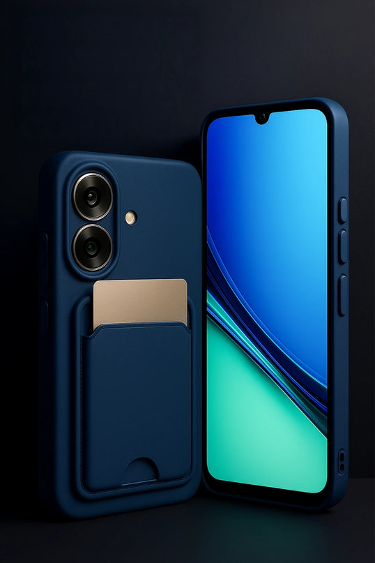 Realme Note 60 Kelvin Kartvizitli Silikon Kılıf - Koyu Yeşil 2