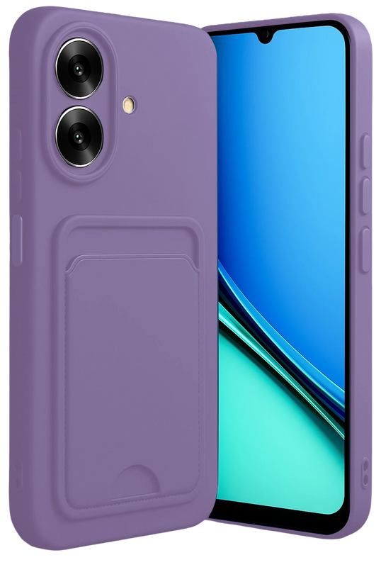 Realme Note 60 Kelvin Kartvizitli Silikon Kılıf - Lila