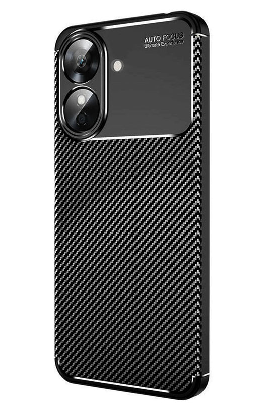 Realme Note 60 Auto Focus Karbon Kapak Kılıf - Siyah